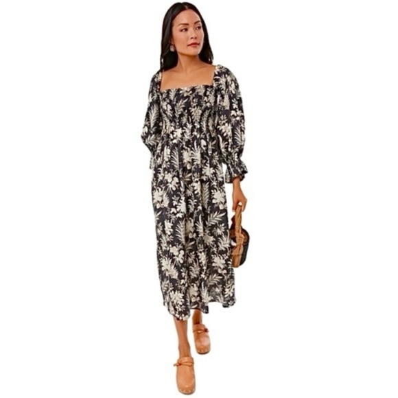 Tuckernuck Linen Ojai Vines Hemmings Dress - Picture 1 of 4